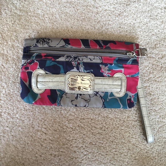 Sienna Ricchi Clutch Zip Wallet Pink And Blue - Picture 2 of 7